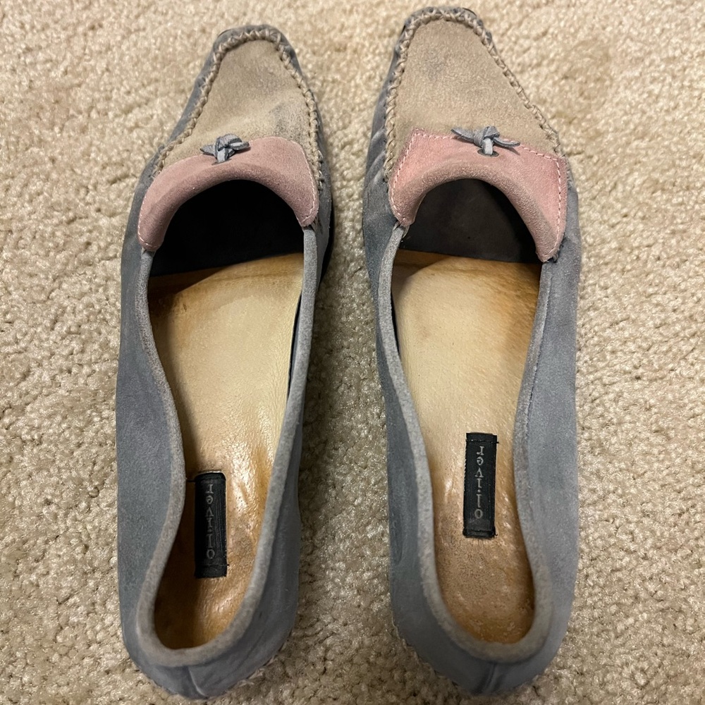 Slouchy suede driving Mocs.